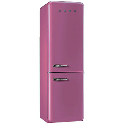 Smeg FAB32RNP Freestanding Fridge Freezer, A++ Energy Rating, Right-Hand Hinge, 60cm Wide, Pink
